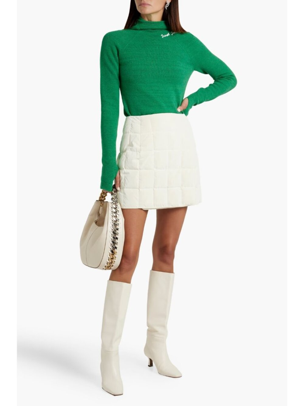 IENKI IENKI Powder Pearl Plahta Quilted Mini Wrap Skirt NWT $799, Size S